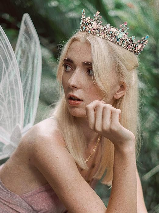 SWEETV Queen Crown for Women - Baroque Wedding Tiaras and Crowns,Jeweled Tiara Crown,Prom Birthday Halloween Hair Accessories