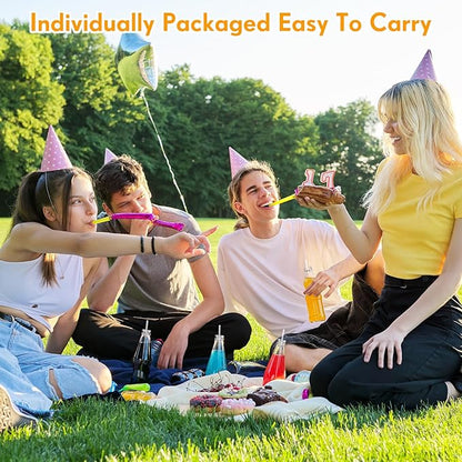 Hoolerry 1500 Pcs Plastic Straws Disposable Individually Wrapped Drinking Straight Long Straws, 0.24" Wide, for Hot and Cold Beverages (8 Inch)