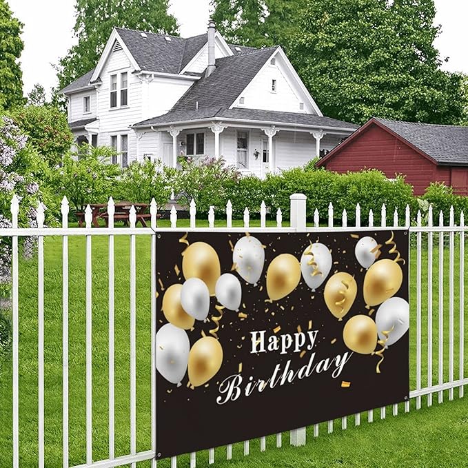 Custom Wall Banner Sign Customize Your Own Banner with Image Logo Text Personalized Background Decorative Backdrop for Birthday Party Business Graduation Wedding Christmas (6' x 4' / 180 cm x 120 cm)