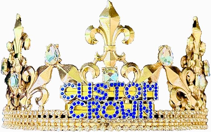 Gold Custom Text adjustable Crown | Custom Quote Crown Custom Crown Personalized Crown Birthday Crown Bachelor crown with name Personalized crown.