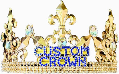 Gold Custom Text adjustable Crown | Custom Quote Crown Custom Crown Personalized Crown Birthday Crown Bachelor crown with name Personalized crown.