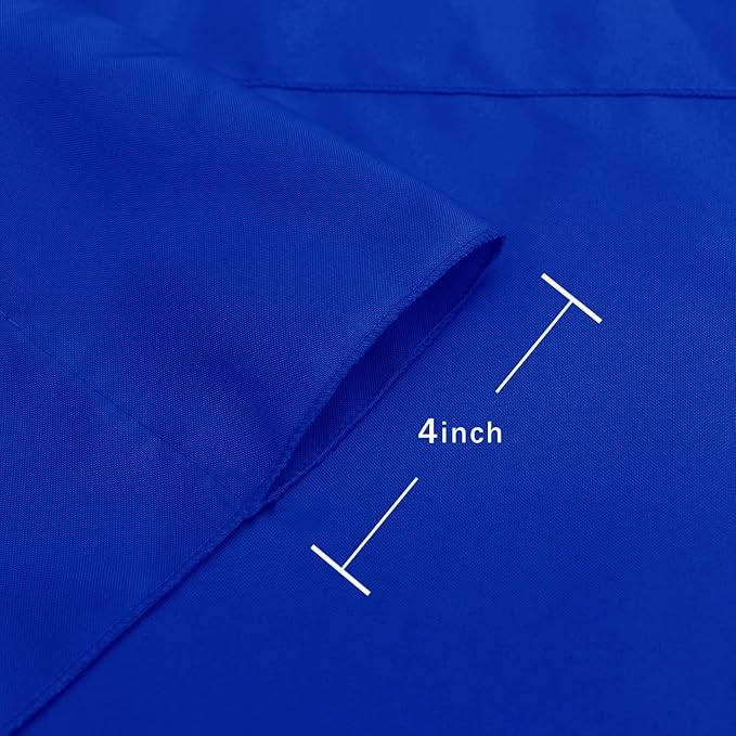 Hiasan Neon Blue Screen Backdrop Curtains for Parties, Polyester Photography Backdrop Drapes for Family Gatherings, Wedding Decorations, 5ftx8ft, Set of 2 Panels