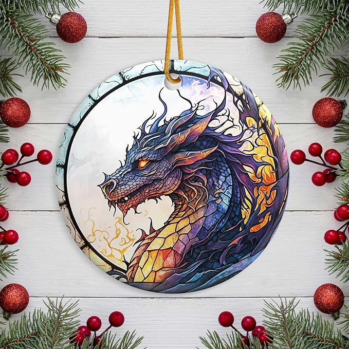 Dragon Christmas Ornament 2025 Christmas Ornament Holidays Ornaments Christmas Tree Ornaments Hanging Accessories Navidad decoracion Xmas Dragon Lovers Gifts Ideas for Indoor Outdoor Decor