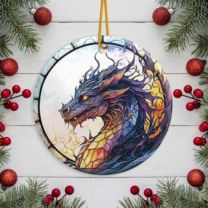 Dragon Christmas Ornament 2025 Christmas Ornament Holidays Ornaments Christmas Tree Ornaments Hanging Accessories Navidad decoracion Xmas Dragon Lovers Gifts Ideas for Indoor Outdoor Decor