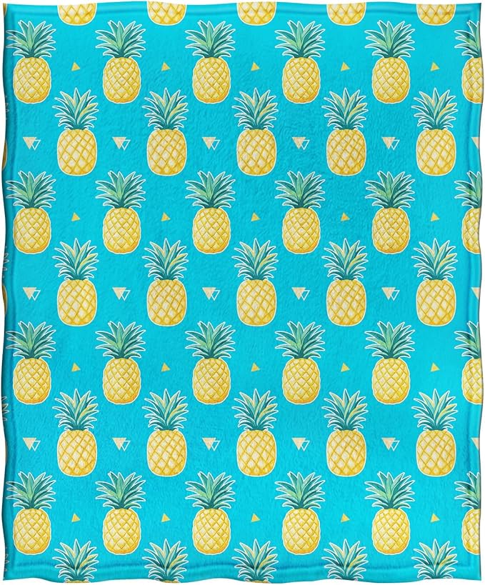 Jekeno Pineapple Fruit Blanket Gifts for Women Kids Girls Boys Mom Wife Men Birthday Christmas Halloween Easter Presents Home Bedroom Living Room Bed Sofa Decor Plush Throw 60"x80"