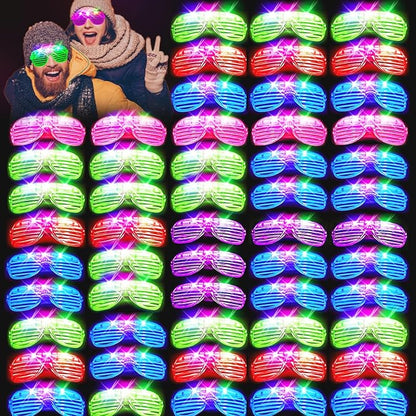 75PCS LED Glasses, Light Up Glasses, 5 Colors party glasses with 3 Light Modes, Glow in The Dark Party Supplies, Neon Party Favors for Birthday Gifts, Party Decorations, New Year, Carnival