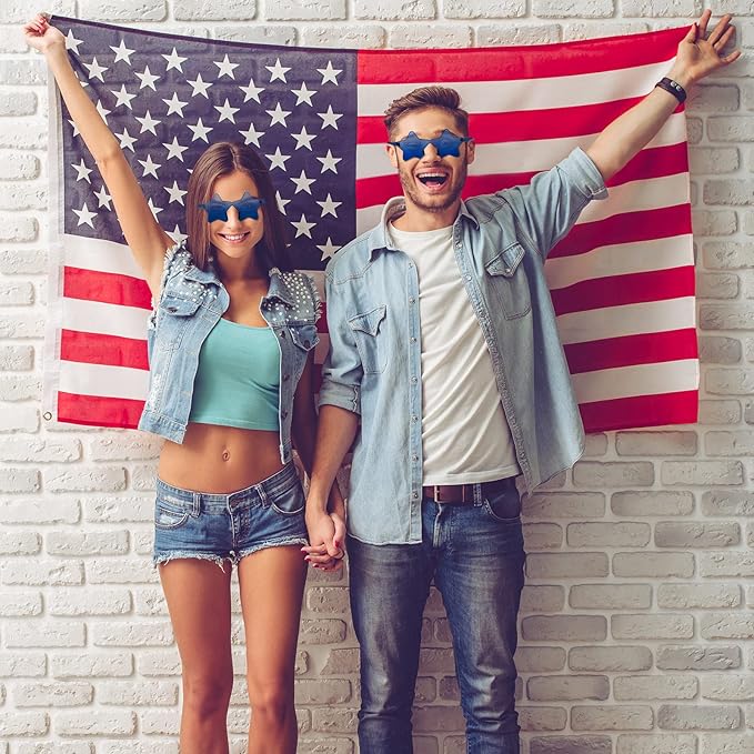 Cindeer 40 Pairs Rimless Star Shape Sunglasses Colorful Transparent Sunglasses Pentagram Glasses for Party