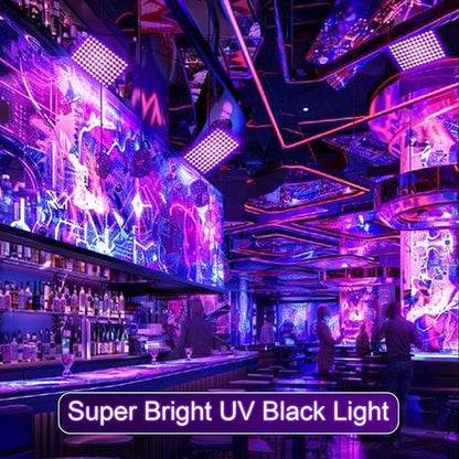 100W Black Lights, Blacklight Flood Light with Plug and Switch,for Glow Party, Halloween, Fluorescent Poster, Stage Lighting, Body Paint