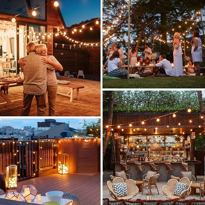 Bosceos 80FT Outdoor G40 LED Globe String Lights Dimmable Waterproof Shatterproof Light Strings with 40 Bulbs Connectable Commercial Hanging Lights for Christmas Patio House Backyard Balcony Party