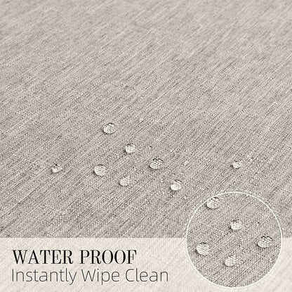 Cloth Napkin Set of 8 Square Washable Reusable Linen Fabric Polyester for Kitchen Dinner Dining Restaurants Wedding Party Banquet Table(Flaxen/17x17 Inch)