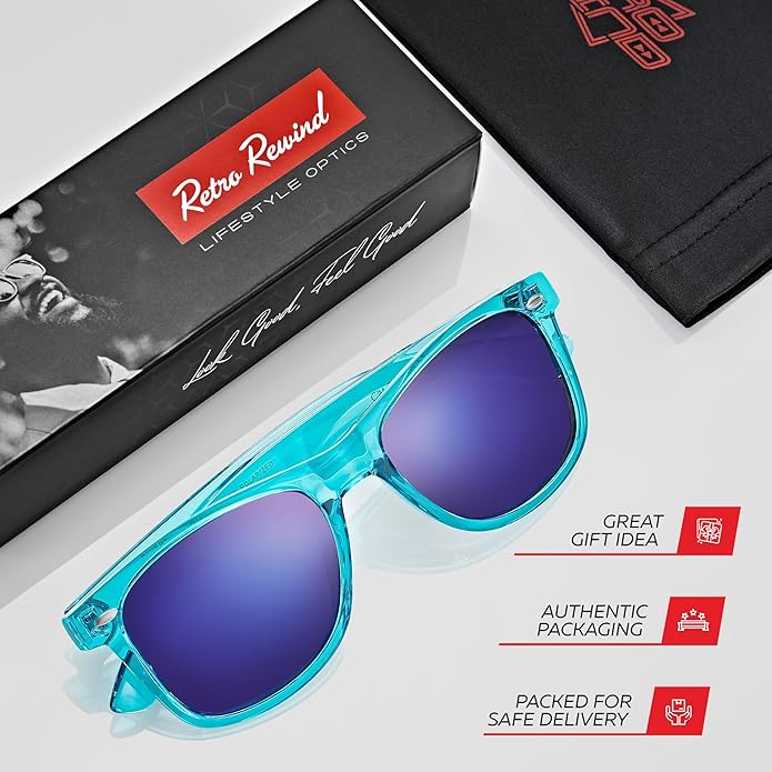 Retro Rewind Polarized Sunglasses for Men and Women - UV Protection Classic Sun Glasses