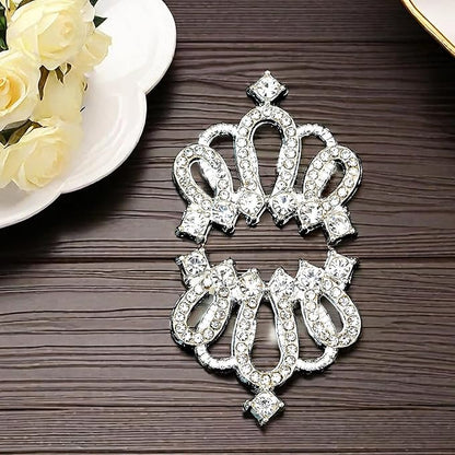 30PCS Crown Rhinestone Jewelry Embellishment for DIY Handmade Hair Accessories Sneakers, Clothes, Party Decorations Gift Box ，Dress，Rhinestone Alloy Appliques Decorative Home Decor (Silver)