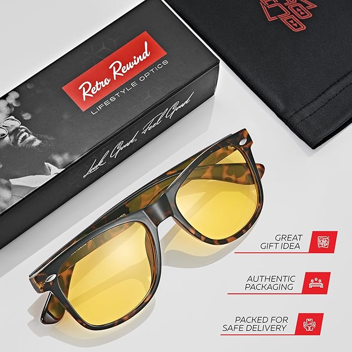 Retro Rewind Polarized Sunglasses for Men and Women - UV Protection Classic Sun Glasses