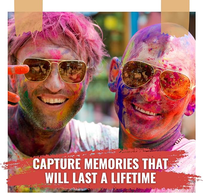 Color Blaze Holi Colored Powder - 5 lbs of Red Powdered Color - for Fun Runs, Color Toss, Rangoli, Powder War, Backyard Party & Festivals - Pack of 1 Colorful Bag - 5 Pounds in Bulk - Red