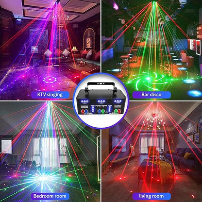 DJ Party Lights,21 Eyes RGB DJ Disco Lights,Full Color Strobe LED Lighting for Parties Live Light Show Xmas Club Bar Disco Dancing