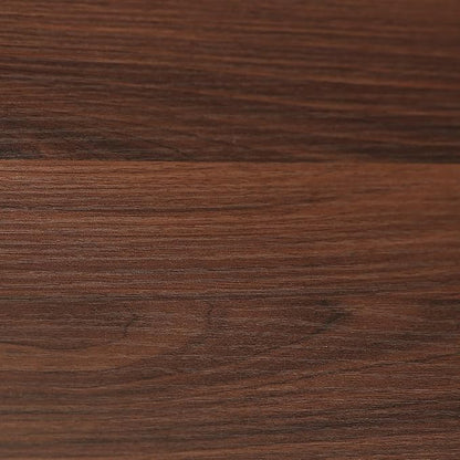 Tribesigns 80'' L-Shaped Desk Set of 4, Large Executive Office Desk with 55'' Drawers Cabinet, Modern Computer Table with Storage Shelves, Business Furniture for Office, Walnut & Black