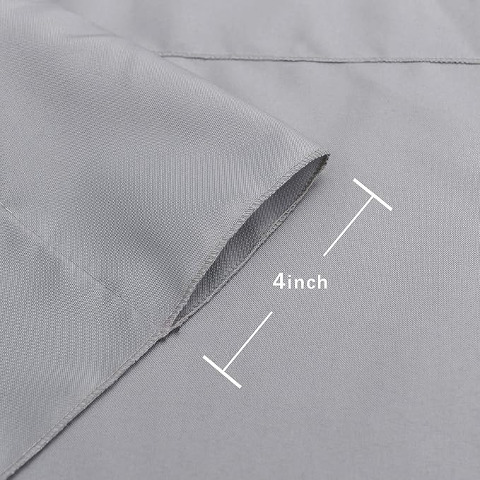 Hiasan Silver Grey Backdrop Curtains for Parties, Polyester Photography Backdrop Drapes for Family Gatherings, Wedding Decorations, 5ftx78ft, Set of 2 Panels