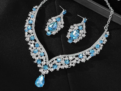 Kamirola Tiaras and Crowns for Women,Tiaras Earrings Necklace, Crystal Bridal Jewelry Set, Costume Party Halloween Prom Pageant Jewelry for Women TR80