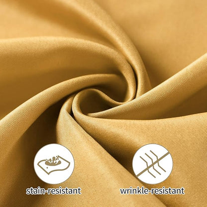 50pcs Polyester Cloth Napkins - 20 x 20 inch Gold Dinner Washable Napkins with Hemmed Edges for Restaurant/Wedding/Hotel(50,Gold)
