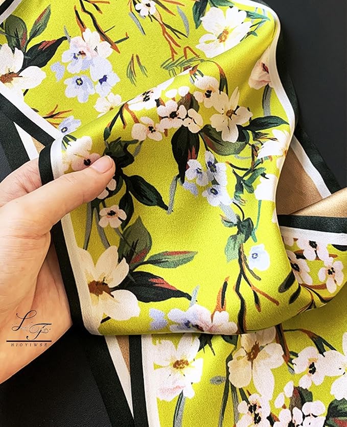 Head Scarf Hair Neck Scarves For Women Purse Bag Scarfs For Handbags Silky Long Thin Satin Headscarf Fashion