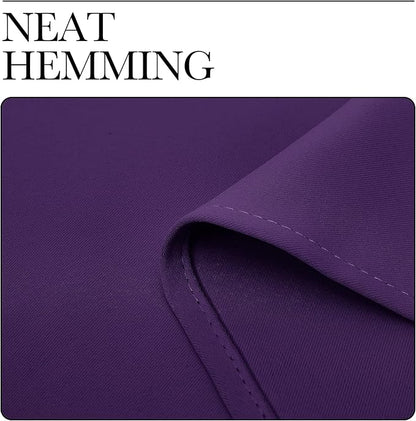 NICETOWN Thick Blackout Curtain and Drapes - Thermal Insulated Grommet Top Window Draperies for Bedroom, Block Out Light Curtain Panel (Royal Purple, 42 x 95, Pack of 2)