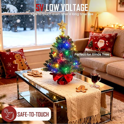 Fairy Lights USB Plug in 33ft 100LEDs with Remote, Warm White 20 Color Changing Light Twinkle Firefly String Lights for Bedroom Party Wedding Christmas Tapestry, Multicolor Colors