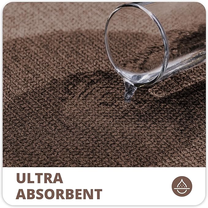 Bath Mat,Ultra Thin Bathroom Runner Rugs,Large Bath Mats for Bathroom,Quick Dry,Non-Slip,Machine Washable,Low Pile,Bath Rug,Shower Outside,Sink,Home Decor Accessories.Brown,3'x6'(36x72inch)