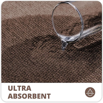 Bath Mat,Ultra Thin Bathroom Runner Rugs,Large Bath Mats for Bathroom,Quick Dry,Non-Slip,Machine Washable,Low Pile,Bath Rug,Shower Outside,Sink,Home Decor Accessories.Brown,3'x6'(36x72inch)