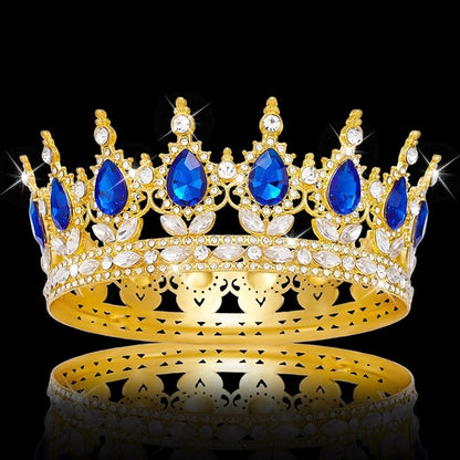 Queen Crown Rhinestone Wedding Crowns and Tiaras for Women Costume Party Hair Accessories Princess Birthday Crown Crystal BridalCrown