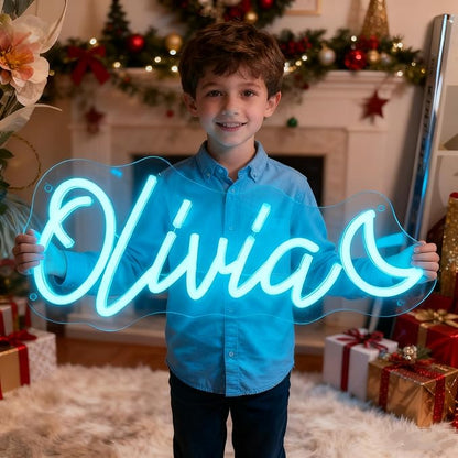 Custom Neon Sign for Wall Decor Personalized Dimmable LED Neon Sign Customizable Light Up Sign for Christmas Wedding Family Birthday Party Beauty Bar Game Room Neon Light Business Signs