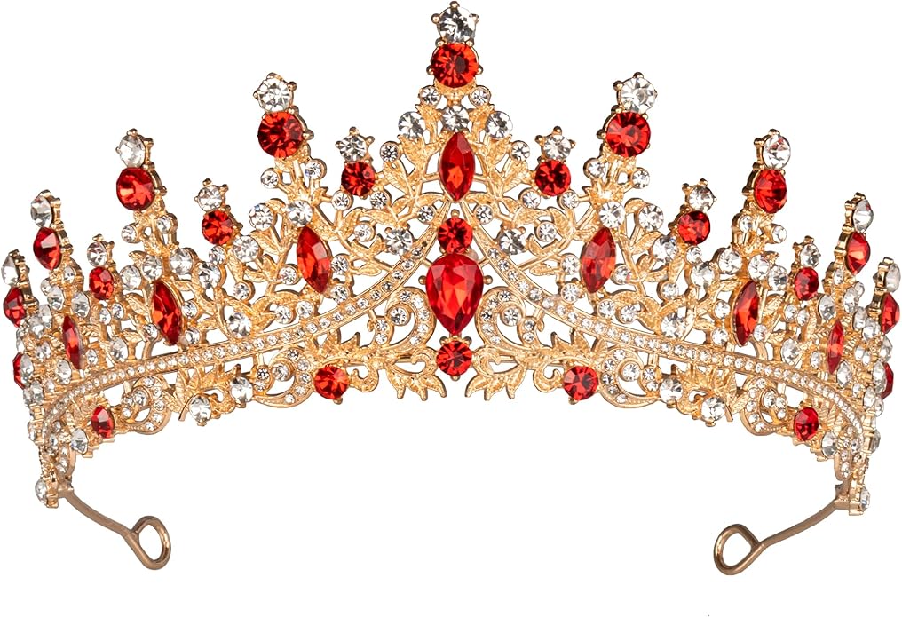 Tiaras and Crowns for Women Crystal Princess Tiaras Rhinestone Queen Crowns For Wedding Bridal Birthday Prom Pageant Party (Tiara 100)