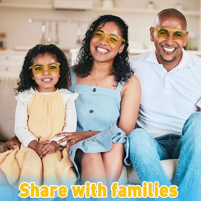 10/20/30/40 Pack Star Sunglasses Rimless Transparent Pentagram Shaped Sunglasses Bulk Party Favor Glasses for Women (20, Yellow)