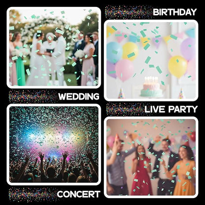 Ultimate Confetti, Mint Green Biodegradable Confetti - Rectangular Flame-Resistant and Slow-Falling Tissue Paper Confetti for Cannon and Launcher use – Best for Celebrations - 1 lb, 16 oz