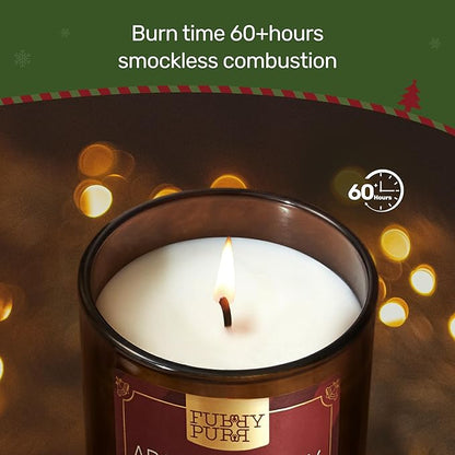 Odor Eliminating Candle, Berry Rum Scented Candle, Pet-Friendly Soy Candles for Christmas, 60 Hours, 7 oz