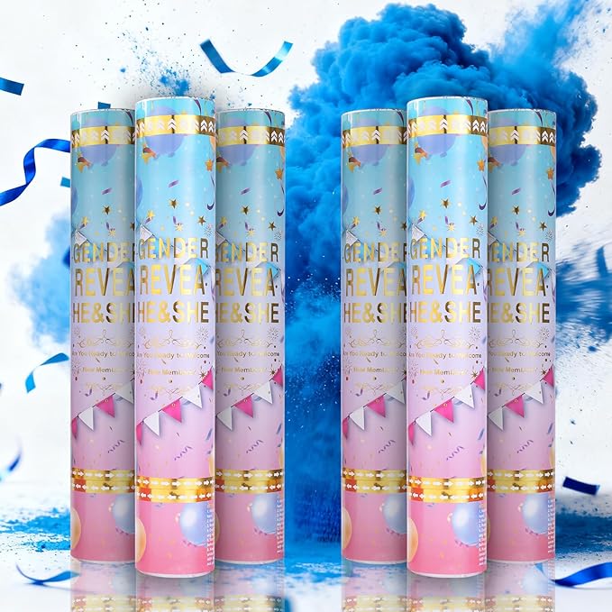 Previvo Gender Reveal Holiday supplies confetti (6PCS-Blue)