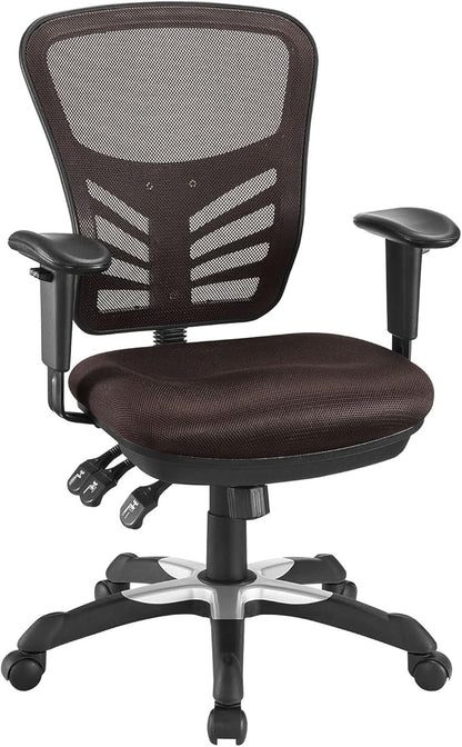 Modway Articulate Ergonomic Mesh Office Chair in Brown