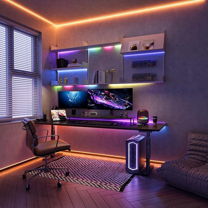 PAUTIX RGB Smart IC COB LED Strip Lights,6.56ft/2m Addressable UL-Listed 24V Chasing Color Flexible Tape Light Multicolor,Work with Alexa/Google Assistant,for Cabinet,TV,Bedroom,Party DIY Decoration