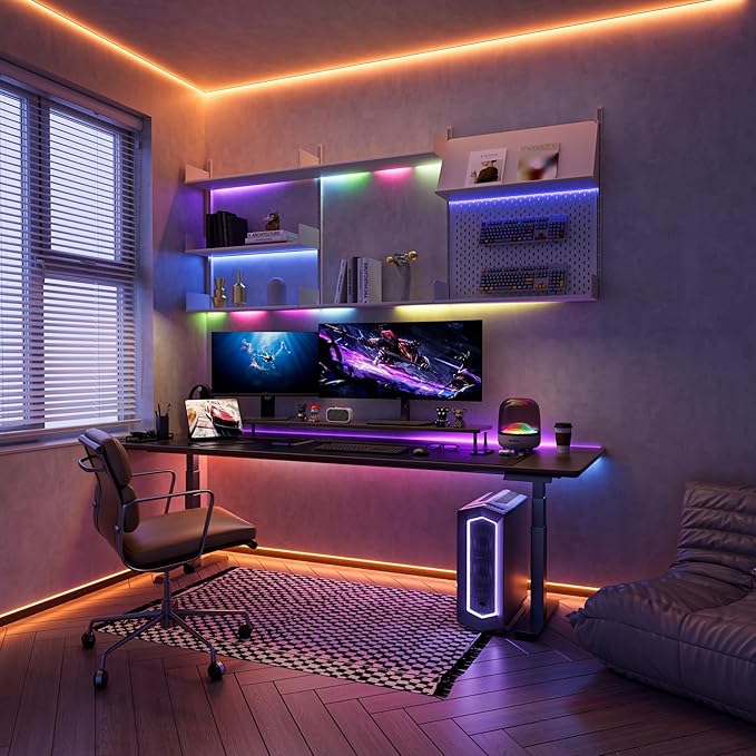 PAUTIX RGB Smart IC COB LED Strip Light,Addressable RGB COB LED Lights 16.4ft,UL-Listed 24V Color Flowing Chasing Effects Strip Lights Multicolor Flexible Color Changing Tape Light,for Bedroom,Party