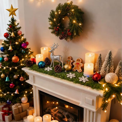 XLX TURF Green Faux Grass Table Runner Christmas Mantel Decor Football Party Table Centerpiece Golf Wedding Baby Shower Birthday Artificial Turf Runners 90 Inches