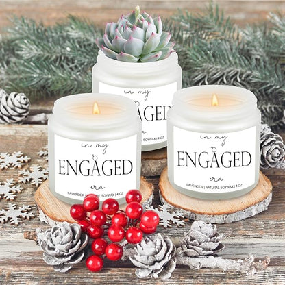 in My Engaged Era Candle - Handmade Lavender Engagement Candle, Wedding Gifts for Couples, Sweet Bride to Be Engagement Gifts for Her
