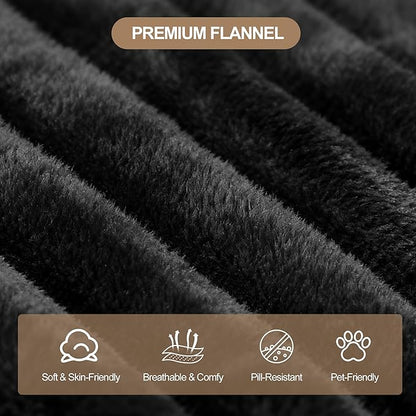 L Shaped Modular Boneless Sectional Couches for Living Room, Wide Armrest, Deep Seat, Memory Foam, Assembly Free, Modern Comfy Corduroy Fluffy Cloud Sofa with Left Chaise, Black