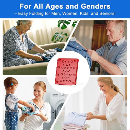 BoxLegend Shirt Folder Board Tshirt Clothes Folder Folding Board Durable Laundry Helper Liner Sorter, Red