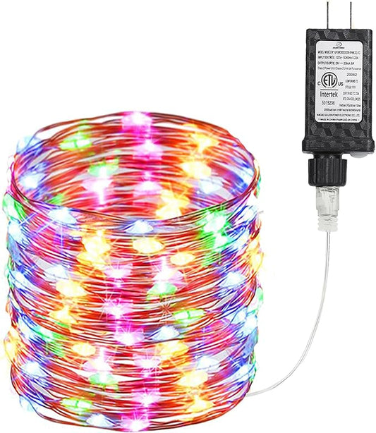 Joomer Fairy String Lights 66FT 200 LEDs Plug in Fairy Lights Indoor Copper Wire String Light DIY for Bedroom, Parties, Wedding, Christmas, Outdoor, Indoor Decoration (Multicolor, Non-Connectable)
