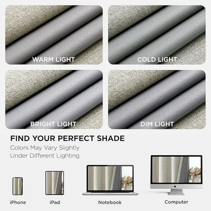 Joydeco Blackout Room Divider Curtains, Extra Wide Light Beige Sliding Door Drapes Living Room Curtains, 1 Panel 100W x 108L Inch Patio Door Drapes for Room Privacy