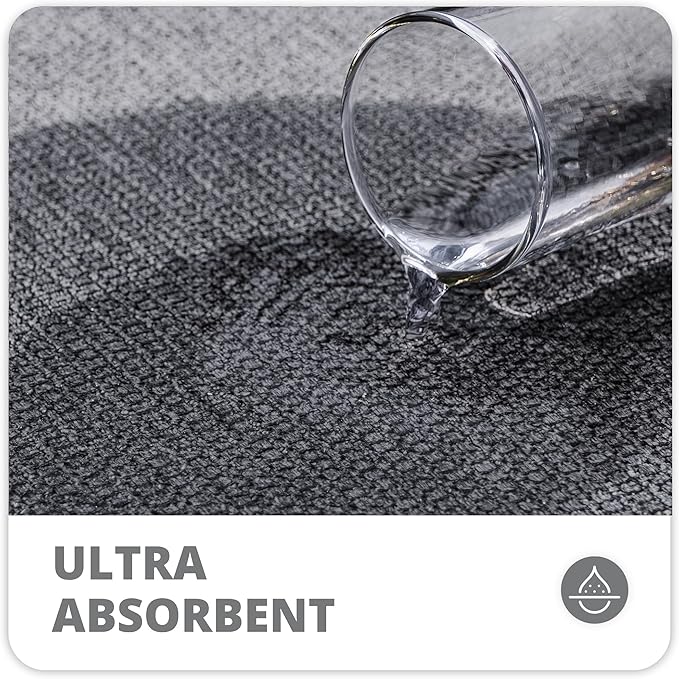 Bath Mat,Ultra Thin Bathroom Runner Rugs,Large Bath Mats for Bathroom,Quick Dry,Non-Slip,Machine Washable,Low Pile,Bath Rug,Shower Outside,Sink,Home Decor Accessories.Dark Grey,2'x6'(24x72inch)