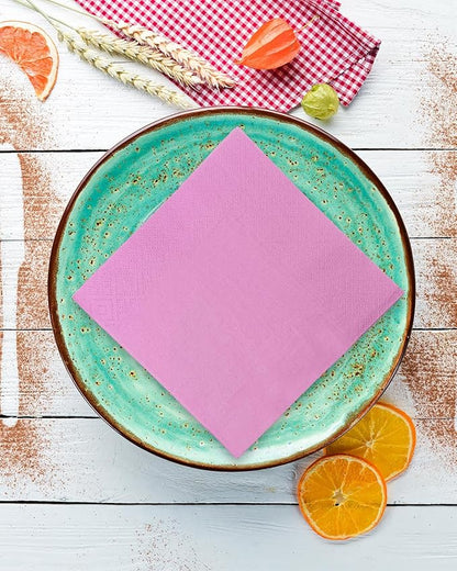 240 Count Dinner disposable Napkins Paper Light Pink Napkin for Cocktail Birthday, Wedding, Party, Lunch, Dessert Napkins（5 * 5inch）