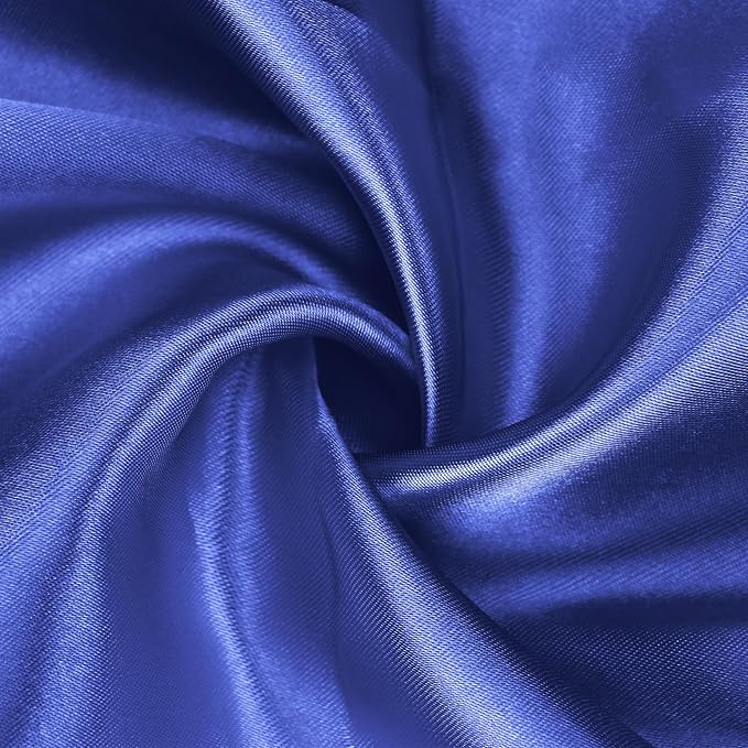 Bailarina 120 Pack Royal Blue Satin Napkins,17x17 Inches Wedding Napkins Square Soft Silky Table Napkins Bulk Decorative Elegant Cloth Napkin for Party Decoration, Banquet,Wedding,Graduation