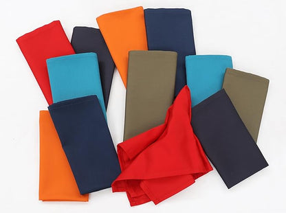 Zoyer Cloth Napkins Set of 12, 18x18 Inches Cotton Enrich Napkins Cloth ‎Washable, Soft & Durable Dinner Napkins for Parties, Wedding, Christmas, ‎Thanksgiving & Everyday Use - Multi Color 2 Each