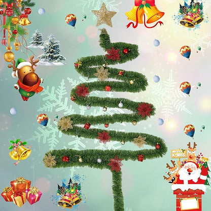 Christmas Garland for Outdoor/Indoor Decoration, Soft Greenery Artificial Garland Decorations, Non-lit Green Xmas Garlands Perfect for Party Home Garden and Holiday Festival Decor, 50 Feet 1 Pack