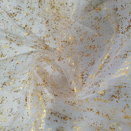 10 Packs Gold Table Runners 10 Ft, Sheer Cheese Cloth Tulle Birthday Decorations, Gold Foil Sequin Table Decoration Centerpiece for Party Birthday Wedding Anniversary Christmas